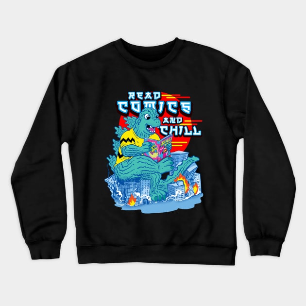 Monster and Comics Crewneck Sweatshirt by peyi_piye